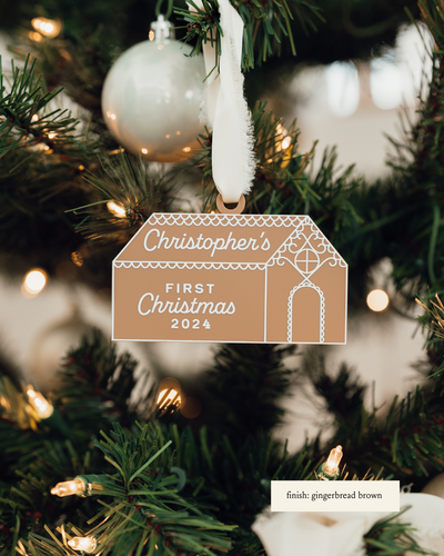 Personalized Baby’s First Christmas Gingerbread House Ornament