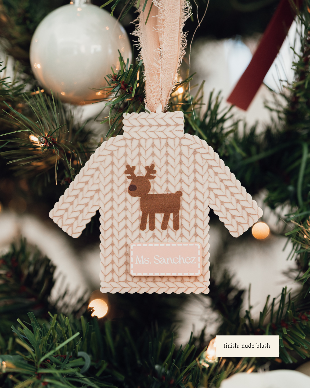 Personalized Knit Sweater Ornament