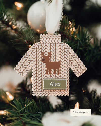 Personalized Knit Sweater Ornament