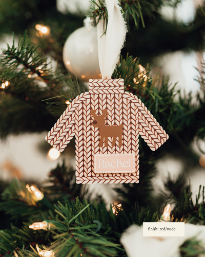 Personalized Knit Sweater Ornament